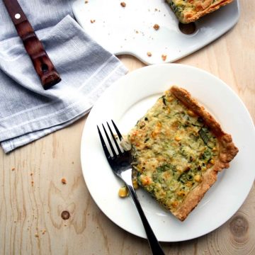 Courgette and Sweetcorn Tart