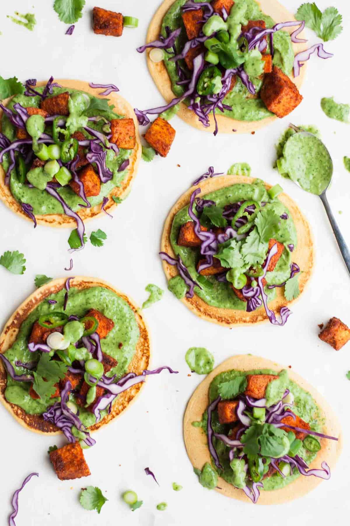 Tandoori Sweet Potato Socca Pizzas