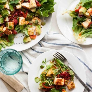 Smoky Halloumi and Avocado Salad