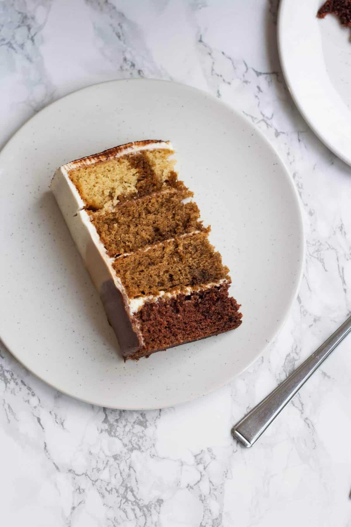 Tiramisu Layer Cake with Ombre Mascarpone Frosting - this decadent tiramisu cake is perfect for coffee addicts - it's light and flavourful and is an ideal birthday cake! | eatloveeats.com