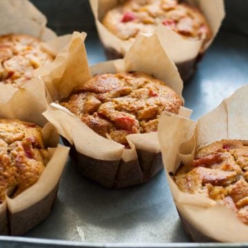 Blood Orange Rhubarb Muffins