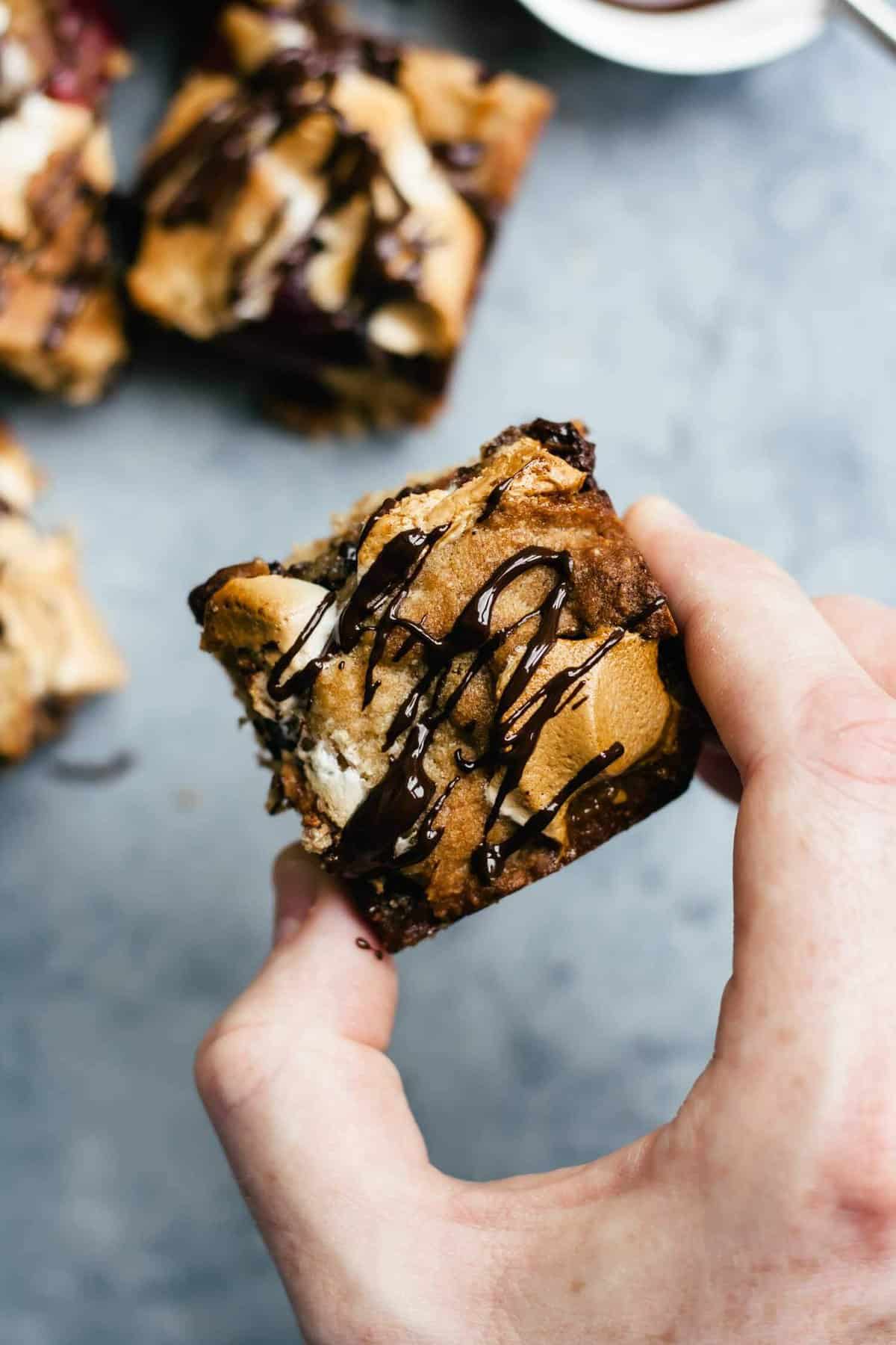 A s\'mores bar being held.