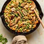 Creamy Chicken Sausage Skillet Pin.