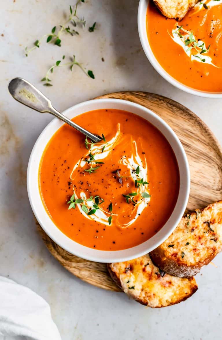 Roasted Butternut Squash and Red Pepper Soup - Eat Love Eat