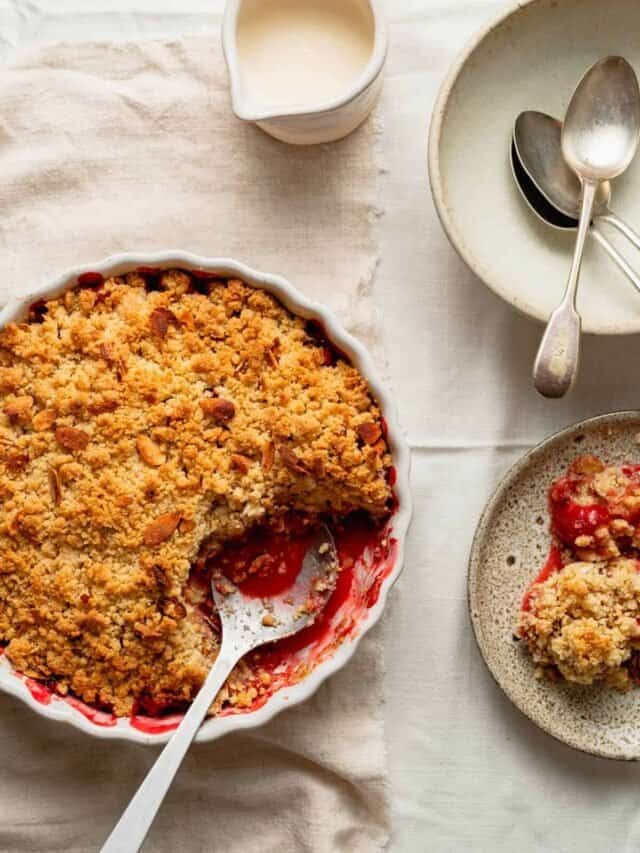 White Chocolate & Strawberry Crumble