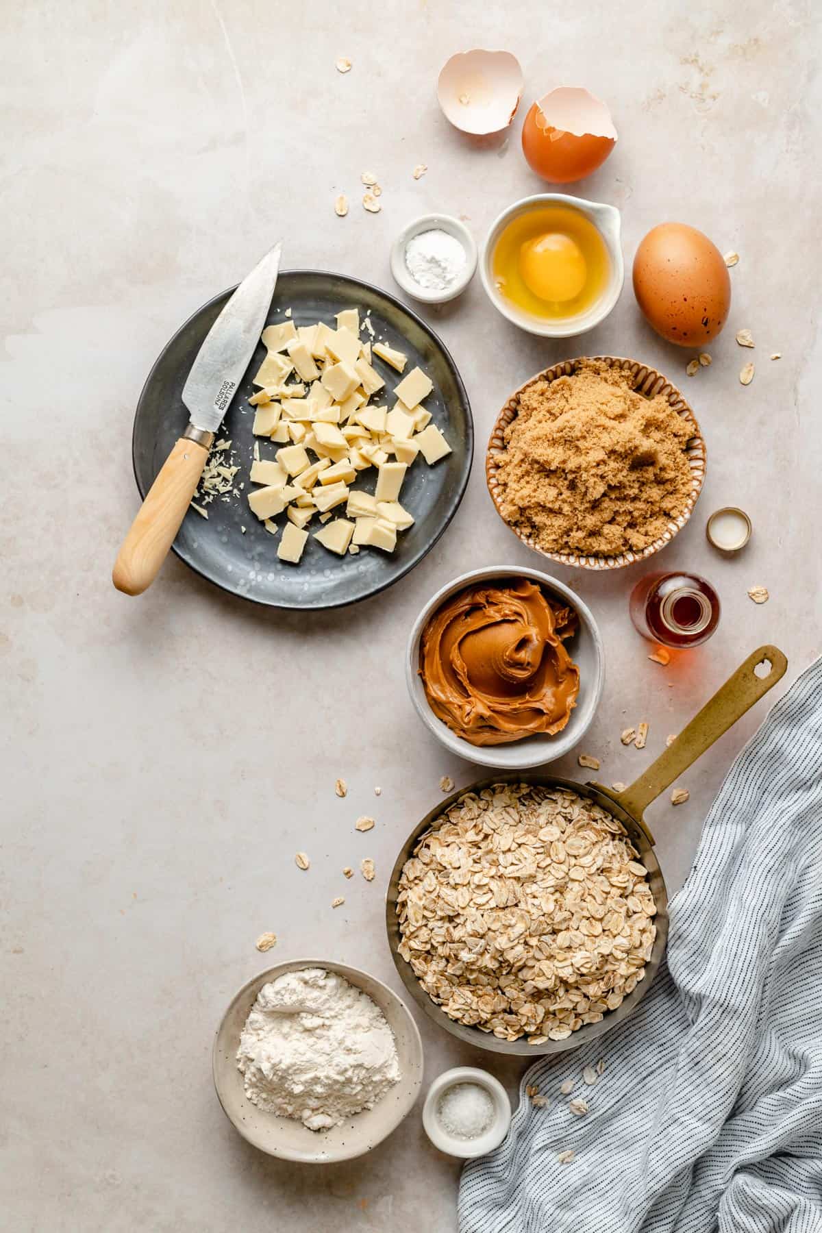 Ingredients for the recipe in separate dishes
