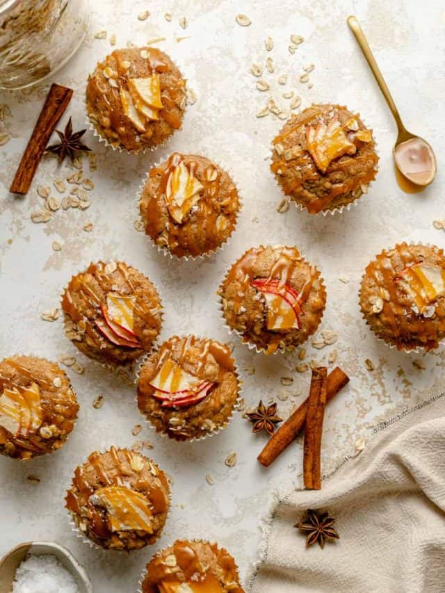 Easy Fall Apple Oatmeal Muffins