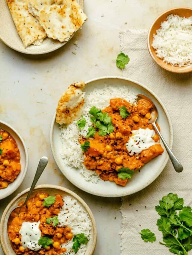 Roasted Butternut Squash Curry with Chickpeas