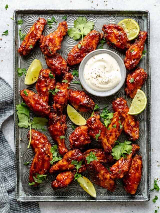 Sticky Spicy Baked Chicken Wings