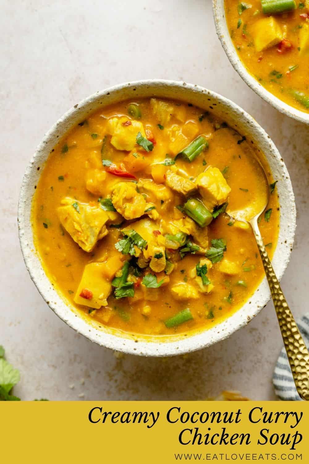 Creamy Coconut Curry Chicken Soup - Eat Love Eat