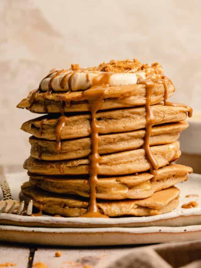 Biscoff Cookie Butter Pancakes