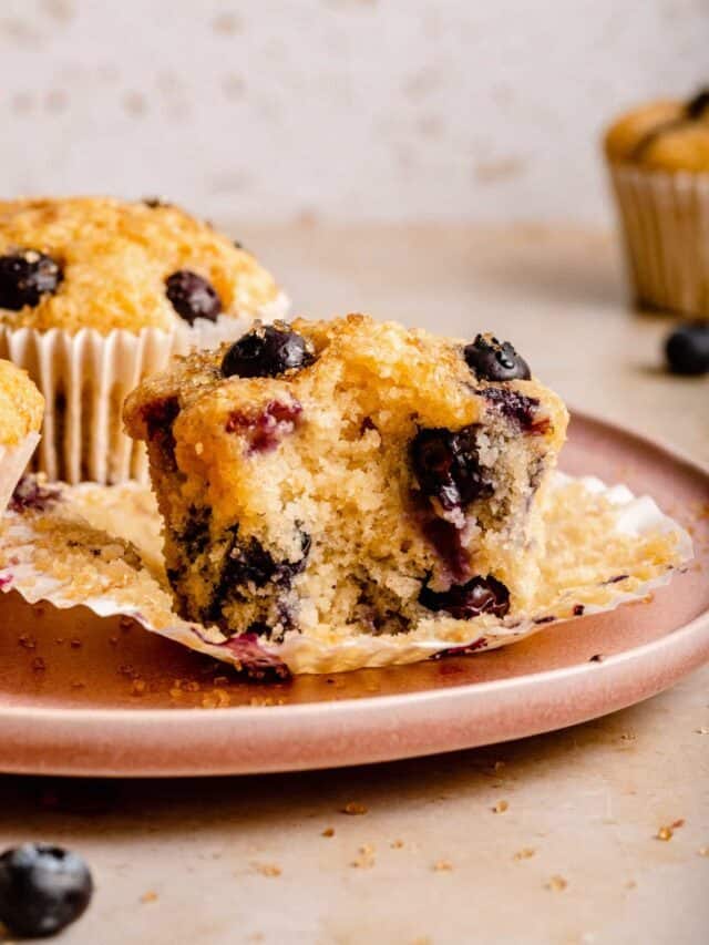 Blueberry Sourdough Muffins