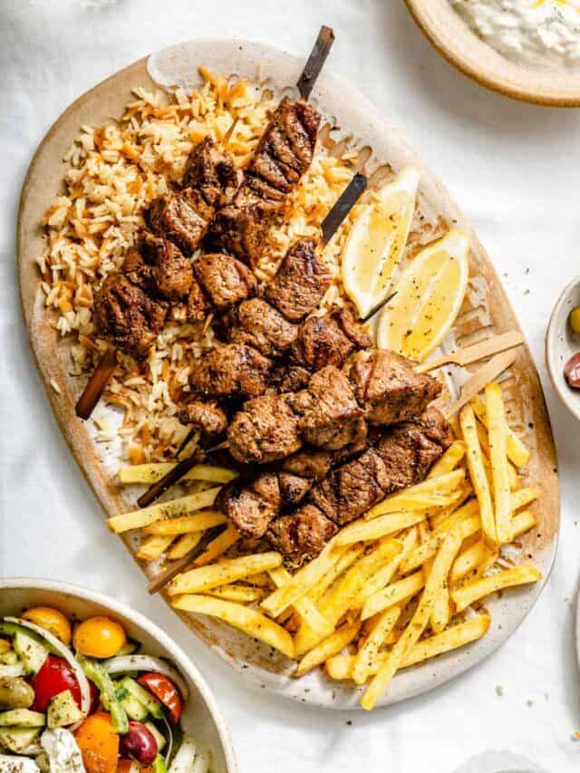 Lamb Souvlaki with Tzatziki